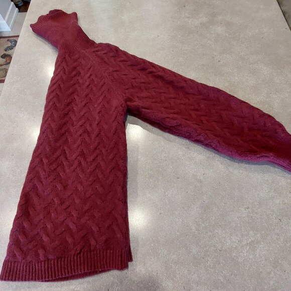 ST. JOHN'S BAY Women's Chevron Design Cowl Neck L/S Sweater - Burgundy - SML - Picture 11 of 11